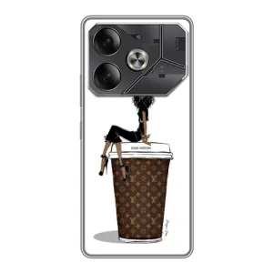 Чохли Луі Вітон для Tecno Pova 6 (AlphaPrint - LOUIS VUITTON) (кава LOUIS VUITTON)