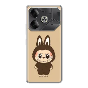 Чохол з Лабубу на Tecno Pova 6 (Bored Ape в червоному)