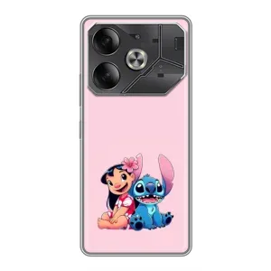 Чехол с принтом Стич на TECNO Pova 6 (Лило и Стич)