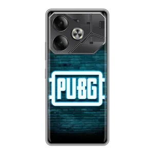 Чеjхол PUBG для ТЕКНО Pоva 6 (AlphaPrint) (Лого PUBG)