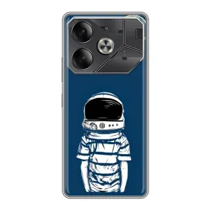 Чехол NASA для Tecno Pova 6 (AlphaPrint) (Мальчик в шлеме)