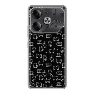 Чохол з принтом для Tecno Pova 6 (AlphaPrint) Модні коти (Маленькі котики)