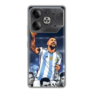 Чохли для Tecno Pova 6 (Leo чемпіон) (AlphaPrint) (Мессі з кубком)