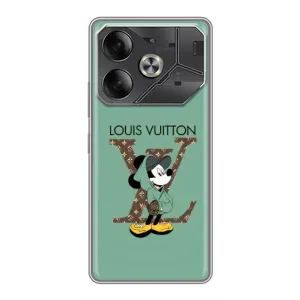 Чохли Луі Вітон для Tecno Pova 6 (AlphaPrint - LOUIS VUITTON) (Міккі Маус LV)