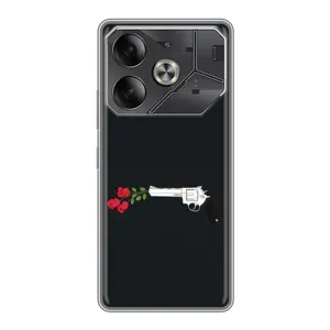 Чехлы (ART) Цветы на Tecno Pova 6 (VPrint) (Неожиданные цветы)