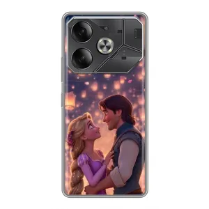 Чехол Рапунцель для Tecno Pova 6 (Принцесса и принц)