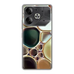 Мраморний чехол на Tecno Pova 6 (VPrint) (Радужний Мрамор)