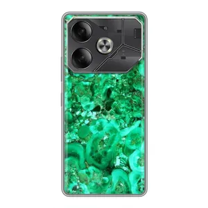 Мраморний чехол на Tecno Pova 6 (VPrint) (Салатовий Мрамор)
