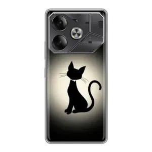 Чохол з принтом для Tecno Pova 6 (AlphaPrint) Модні коти (Силует котика)