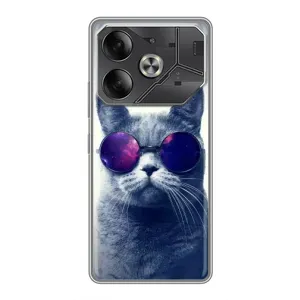 Чохол з принтом для Tecno Pova 6 (AlphaPrint) Модні коти (Стильний кіт)