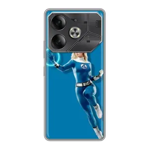 Чехол с принтом Фантастическая четверка для Tecno Pova 6 (Сью Сторм полет)