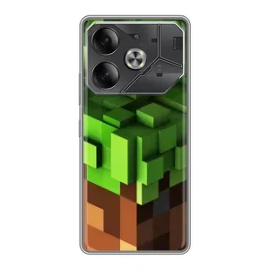 Чохол Майнкрафт на Tecno Pova 6 (AlphaPrint) Minecraft (текстура Майнкрафт)