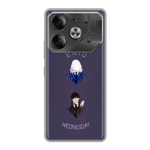 Чехлы Венсдей на Tecno Pova 6 Уэнсдей (AlphaPrint) (Уэнздей и подруга)