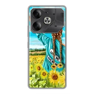 Чехол для Патриота Украины Tecno Pova 6 - (AlphaPrint) (Украиночка)