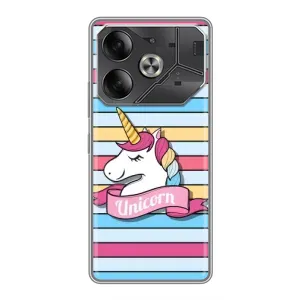 Чехол для Техно Пова 6 - (Единорожки - Новинки) (AlphaPrint) (Unicorn)