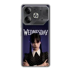 Чехлы Венсдей на Tecno Pova 6 Уэнсдей (AlphaPrint) (Wednesday)