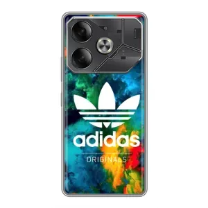 Чехлы Адидас для Tecno Pova 6 (AlphaPrint) (Яркий Адидас)