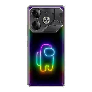 Чехол Амонг Ас для Tecno Pova 6 (AlphaPrint) (Яркий скин)