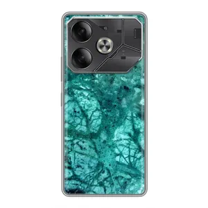 Мраморний чехол на Tecno Pova 6 (VPrint) (Зелений мрамор)