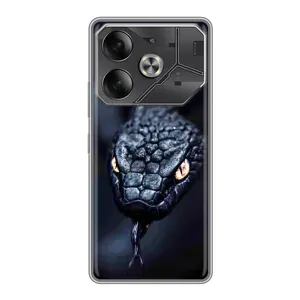 Чохол з картинкою 'Хижаки' для Tecno Pova 6 (Чорна змія)