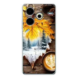 Чехол с принтом «Осенне-зимний кофе» для TECNO Pova 7 Pro