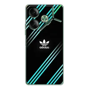 Чехлы Адидас для Tecno Pova 7 (AlphaPrint) (Адидас с полосами)