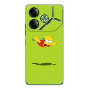 Чехол с Симпсонами для Tecno Pova 7 (VPrint) (Барт Симпсон)
