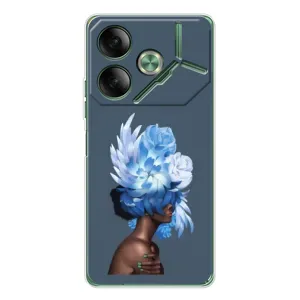 Чехлы (ART) Цветы на Tecno Pova 7 (VPrint) (Цветы на голове)