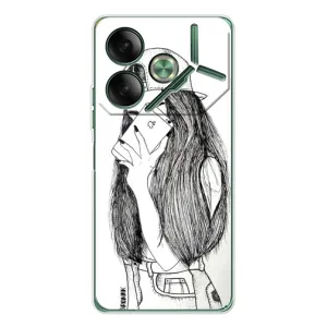 Чехол с принтом «Фото девочки» для TECNO Pova 7