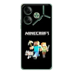 Чохол Майнкрафт на Tecno Pova 7 (AlphaPrint) Minecraft (герої Minecraft)