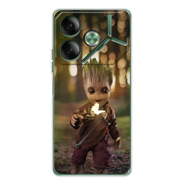 Чехол с принтом «I am Groot» для TECNO Pova 7 Чехол с принтом «I am Groot» для TECNO Pova 7