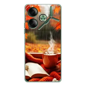 Чехол с принтом «Кофе и дождь» для TECNO Pova 7