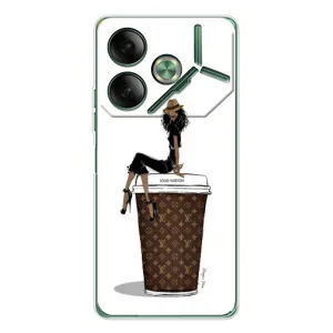 Чохли Луі Вітон для Tecno Pova 7 (AlphaPrint - LOUIS VUITTON) (кава LOUIS VUITTON)