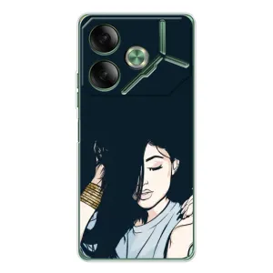 Чехол с принтом «Красивая девочка» для TECNO Pova 7