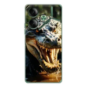 Чохол з картинкою 'Хижаки' для Tecno Pova 7 (Небезпечний крокодил)