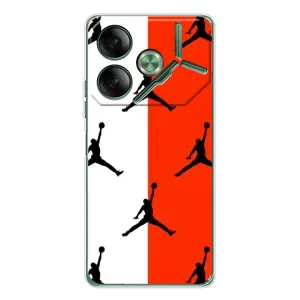 Чехлы для Tecno Pova 7 - с картинкой JORDAN (AlphaPrint) (Лого Джордан)