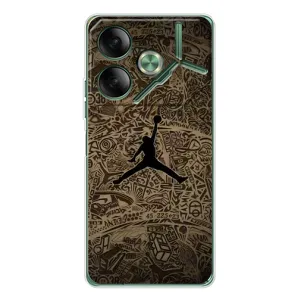 Чехлы для Tecno Pova 7 - с картинкой JORDAN (AlphaPrint) (Logo Jordan)