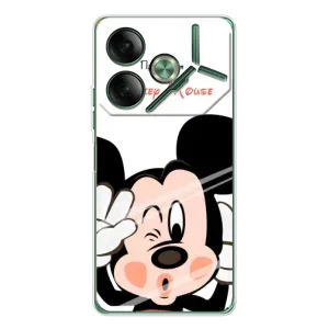 Эксклюзивный чехол для Tecno Pova 7 (AlphaPrint - Мультяшные) (Маус Микки)