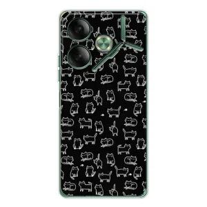 Чохол з принтом для Tecno Pova 7 (AlphaPrint) Модні коти (Маленькі котики)