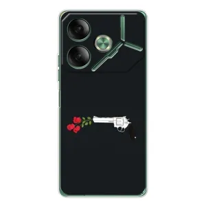 Чехлы (ART) Цветы на Tecno Pova 7 (VPrint) (Неожиданные цветы)