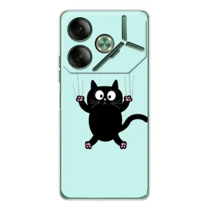 Чохол з принтом для Tecno Pova 7 (AlphaPrint) Модні коти (Падаючий кіт)
