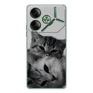 Чохол з малюнком кіт на Tecno Pova 7 (Пара котів)