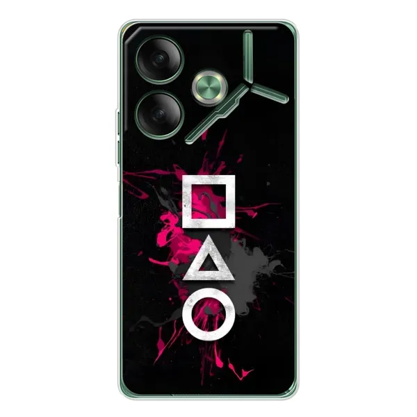 Чехол с принтом «Символы Игра кальмара» для TECNO Pova 7