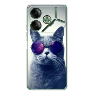 Чохол з принтом для Tecno Pova 7 (AlphaPrint) Модні коти (Стильний кіт)