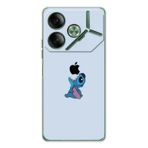 Чохол з принтом Стіч на TECNO Pova 7 (Stitch apple)