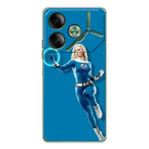 Чехол с принтом Фантастическая четверка для Tecno Pova 7 (Сью Сторм полет)