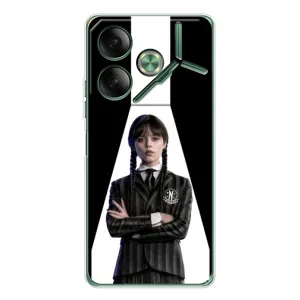 Чехлы Венсдей на Tecno Pova 7 Уэнсдей (AlphaPrint) (W-Wednesday)