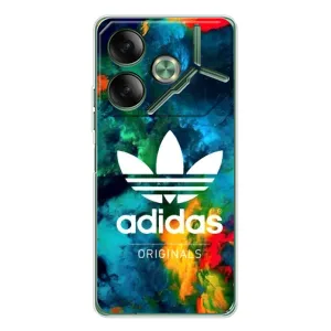 Чехлы Адидас для Tecno Pova 7 (AlphaPrint) (Яркий Адидас)