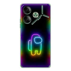 Чехол Амонг Ас для Tecno Pova 7 (AlphaPrint) (Яркий скин)