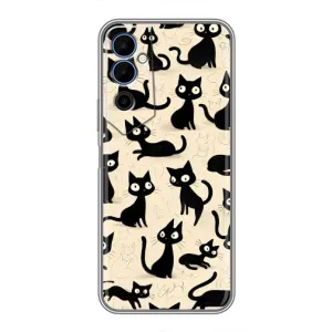 Чехол с рисунком кот на Tecno POVA Neo 2 (Черные коты)